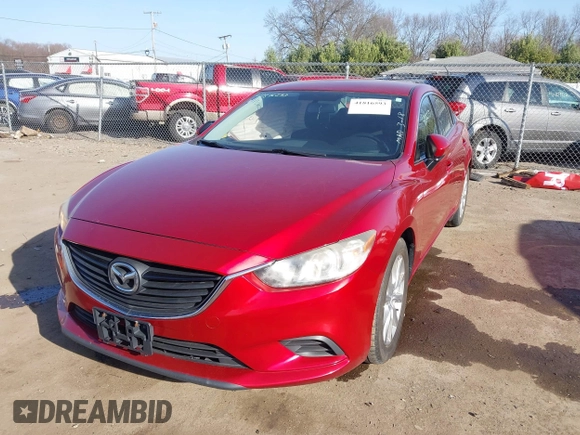 2015 Mazda 6 i Sport with VIN JM1GJ1U57F1193936, listed as a IAAI auction lot 41816593 with 147,751 mi miles. Bid and sale history available at carsss.com. Image 2.