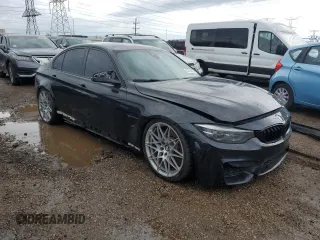 2018 BMW M3 z VIN WBS8M9C58J5J79386, wystawiony jako Copart lot #53724845 z przebiegiem 61 611 mil mil oraz Szkoda całkowita • Salvage title. Historia ofert i sprzedaży dostępna na DreamBid. Obrazek 4.