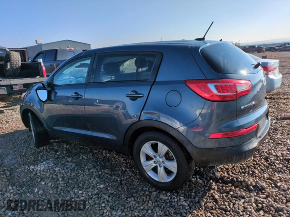 2012 Kia Sportage LX with VIN KNDPB3A22C7328493, listed as a Copart auction lot 88699325 with 123,994 mi miles and Salvage Title. Bid and sale history available at carsss.com. Image 2.