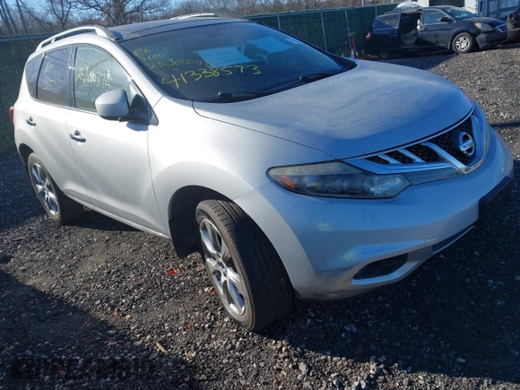 2014 Nissan Murano S with VIN JN8AZ1MW0EW520240, listed as a IAAI auction lot 41338573 with Not Provided miles. Bid and sale history available at carsss.com. Image 1.