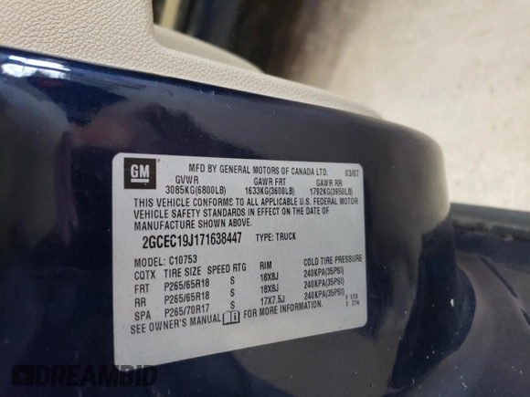 2007 Chevrolet Silverado 1500 LT w/2LT with VIN 2GCEC19J171638447, listed as a Copart auction lot 46090945 with 340,895 mi miles and Salvage Title. Bid and sale history available at carsss.com. Image 12.