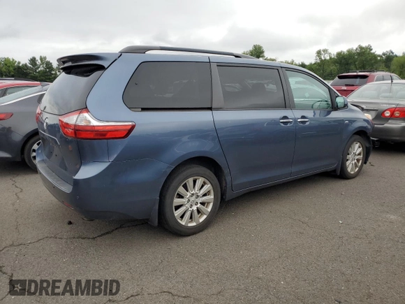 2017 Toyota Sienna XLE with VIN 5TDDZ3DC8HS166630, listed as a Copart auction lot 63404205 with 93,018 mi miles and Salvage title. Bid and sale history available at DreamBid. Image 3.
