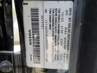 2004 Volvo V70 with VIN YV1SW59V842395259, listed as a Copart auction lot 52301795 with 213,776 mi miles and Salvage Title. Bid and sale history available at carsss.com. Image 13.