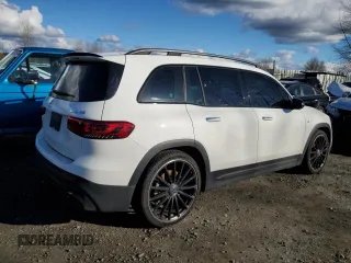 2021 Mercedes-Benz GLB with VIN W1N4M5BB7MW152676, listed as a Copart auction lot 43733654 with 0 mi miles. Bid and sale history available at carsss.com. Image 3.