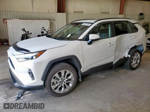2025 Toyota RAV4 XLE Premium with VIN 2T3C1RFV9SW367432, listed as a Copart auction lot 59307585 with 7,570 mi miles and Salvage title. Bid and sale history available at DreamBid. Image 1.