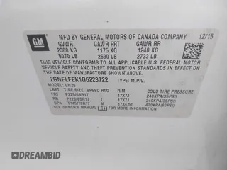 2016 Chevrolet Equinox LT with VIN 2GNFLFEK1G6223722, listed as a IAAI auction lot 41994636 with 116,039 mi miles and . Bid and sale history available at DreamBid. Image 9.