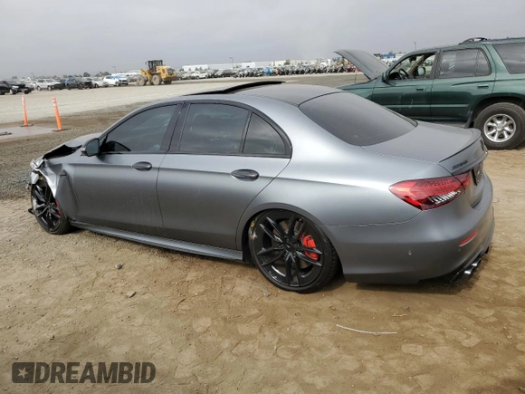 2023 Mercedes-Benz E 53 AMG with VIN W1KZF6BB5PB168809, listed as a Copart auction lot 63260164 with 9,666 mi miles and Salvage Title. Bid and sale history available at DreamBid. Image 2.
