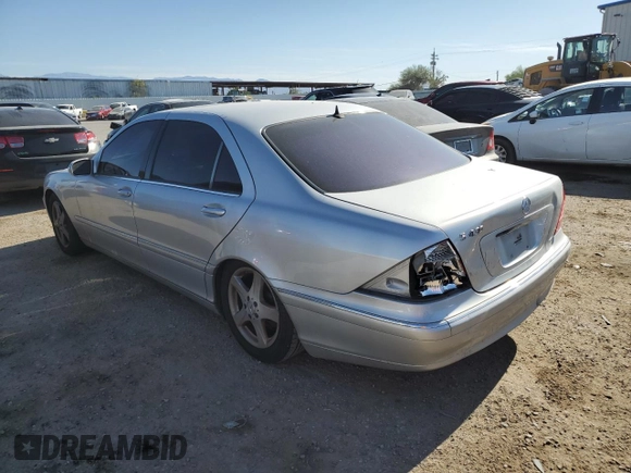 2005 Mercedes-Benz S-Class 4.3L with VIN WDBNG70J55A455669, listed as a Copart auction lot 54768404 with 190,010 mi miles and Salvage Title. Bid and sale history available at carsss.com. Image 2.