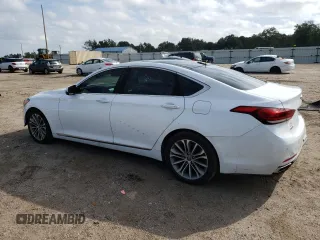 2017 Genesis G80 3.8L with VIN KMHGN4JEXHU176071, listed as a Copart auction lot 71457984 with 97,256 mi miles and Salvage Title. Bid and sale history available at carsss.com. Image 2.