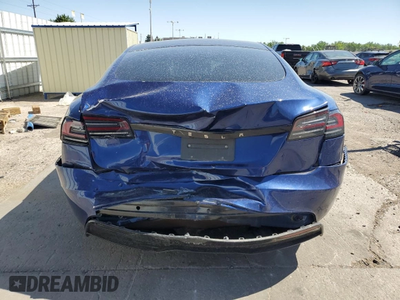 2023 Tesla Model S with VIN 5YJSA1E58PF531121, listed as a Copart auction lot 63683355 with Not provided miles and Salvage title. Bid and sale history available at DreamBid. Image 6.