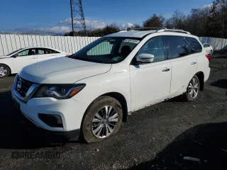2018 Nissan Pathfinder SV z VIN 5N1DR2MN8JC671162, wystawiony jako Copart lot #81807024 z przebiegiem 185 052 mil mil oraz Szkoda całkowita • Salvage title. Historia ofert i sprzedaży dostępna na DreamBid. Obrazek 1.