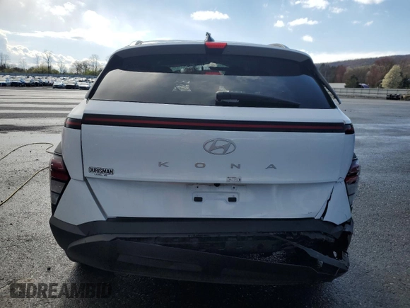 2024 Hyundai Kona SEL with VIN KM8HB3AB6RU101916, listed as a Copart auction lot 53320625 with 19,765 mi miles and Non Repairable. Bid and sale history available at carsss.com. Image 6.