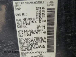 2010 Nissan Frontier SE с VIN 1N6AD0ER0AC432729, выставлен на аукционе Copart как лот 43449675 с пробегом 192 712 миль миль и Чистый • Clean title. История ставок и продаж доступна на DreamBid. Изображение 12.