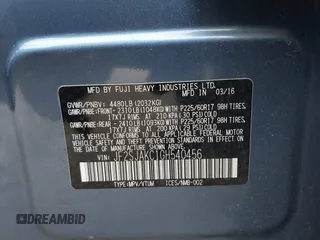 2016 Subaru Forester 2.5i Limited with VIN JF2SJAKC1GH540456, listed as a IAAI auction lot 41948245 with 61,429 mi miles. Bid and sale history available at carsss.com. Image 9.