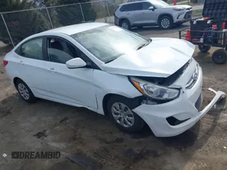 2016 Hyundai Accent SE with VIN KMHCT4AE2GU105708, listed as a IAAI auction lot 41886856 with 146,800 mi miles. Bid and sale history available at carsss.com. Image 1.