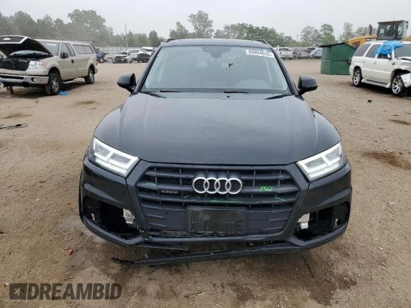 2020 Audi Q5 Premium Plus with VIN WA1BNAFY4L2065613, listed as a Copart auction lot 60804035 with 52,698 mi miles and Salvage title. Bid and sale history available at DreamBid. Image 5.