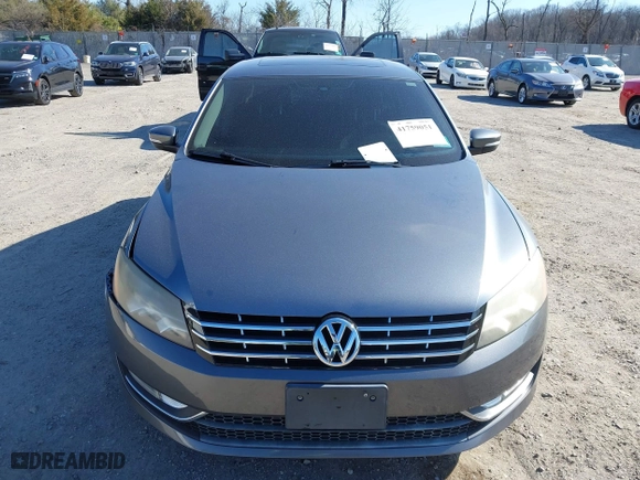 2013 Volkswagen Passat SE w/Sunroof with VIN 1VWBM7A30DC125919, listed as a IAAI auction lot 41759051 with 112,952 mi miles. Bid and sale history available at carsss.com. Image 12.