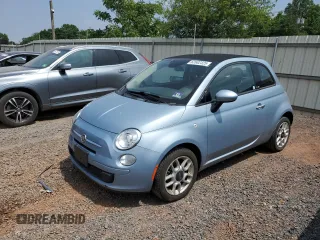 2013 FIAT 500 Pop with VIN 3C3CFFDR4DT615591, listed as a Copart auction lot 62602325 with 79,538 mi miles and Salvage title. Bid and sale history available at DreamBid. Image 1.
