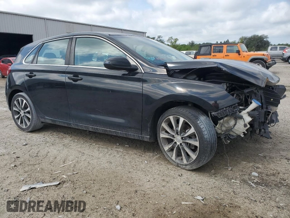 2019 Hyundai Elantra GT with VIN KMHH35LE2KU094601, listed as a Copart auction lot 51204115 with 117,210 mi miles and Salvage Title. Bid and sale history available at carsss.com. Image 4.