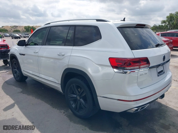 2022 Volkswagen Atlas 3.6L V6 SEL R-Line with VIN 1V2AR2CA7NC550648, listed as a IAAI auction lot 41974370 with 48,378 mi miles. Bid and sale history available at carsss.com. Image 3.