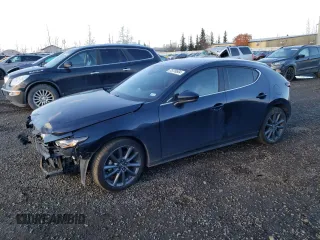 2022 Mazda Mazda3 Hatchback with VIN JM1BPALM2L1158704, listed as a Copart auction lot 75739504 with 79,588 mi miles and Salvage Title. Bid and sale history available at carsss.com. Image 1.
