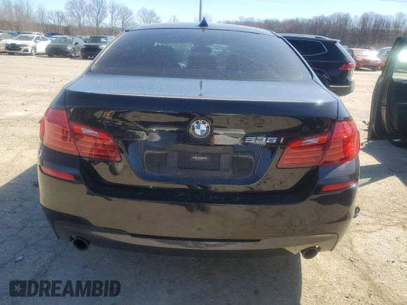 2016 BMW 5 Series 535i with VIN WBA5B1C54GG132111, listed as a Copart auction lot 43409355 with 133,043 mi miles and Salvage Title. Bid and sale history available at DreamBid. Image 6.