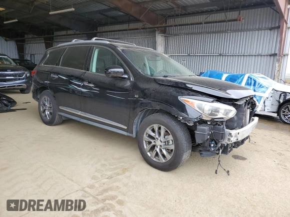 2015 Infiniti QX60 with VIN 5N1AL0MNXFC550987, listed as a Copart auction lot 54273975 with 104,577 mi miles and Salvage Title. Bid and sale history available at DreamBid. Image 4.