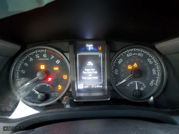 2021 Toyota Tacoma 4WD SR with VIN 3TMCZ5AN2MM436040, listed as a Copart auction lot 52879625 with 27,244 mi miles and Salvage Title. Bid and sale history available at carsss.com. Image 9.