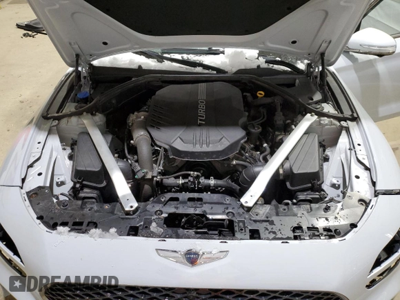 2022 Genesis G70 3.3T with VIN KMTG54TEXNU103314, listed as a Copart auction lot 50079415 with 46,603 mi miles and Salvage Title. Bid and sale history available at DreamBid. Image 11.