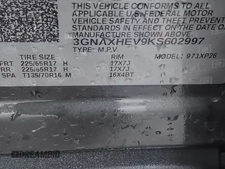 2019 Chevrolet Equinox LS with VIN 3GNAXHEV9KS602997, listed as a IAAI auction lot 37881604 with 96,071 mi miles and . Bid and sale history available at carsss.com. Image 9.