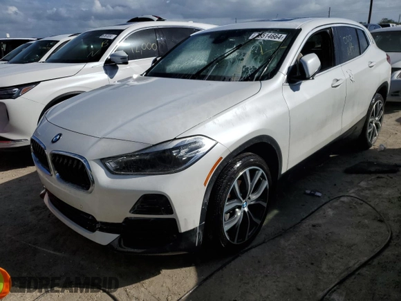2021 BMW X2 sDrive28i with VIN WBXYH9C08M5S77485, listed as a Copart auction lot 76514664 with 0 mi miles and Non Repairable. Bid and sale history available at carsss.com. Image 1.