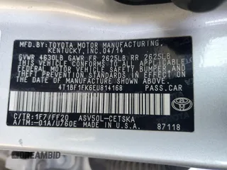 2014 Toyota Camry L with VIN 4T1BF1FK6EU814168, listed as a Copart auction lot 51614385 with 172,776 mi miles and Salvage Title. Bid and sale history available at carsss.com. Image 13.