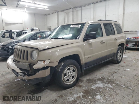 2017 Jeep Patriot Sport SE with VIN 1C4NJPBA3HD118128, listed as a Copart auction lot 41986955 with 95,543 mi miles and Salvage Title. Bid and sale history available at carsss.com. Image 1.