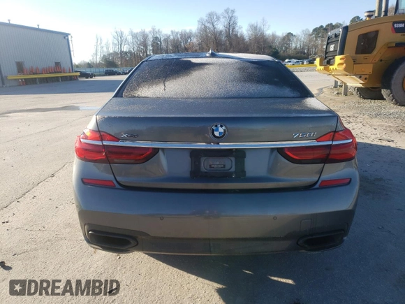 2018 BMW 7 Series ALPINA B7 xDrive with VIN WBA7F2C52JG424933, listed as a Copart auction lot 87302124 with 0 mi miles and Salvage Title. Bid and sale history available at carsss.com. Image 6.