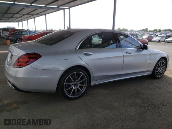 2020 Mercedes-Benz S-Class S 560 with VIN WDDUG8DB0LA519190, listed as a Copart auction lot 53286785 with 50,587 mi miles and Salvage Title. Bid and sale history available at carsss.com. Image 3.