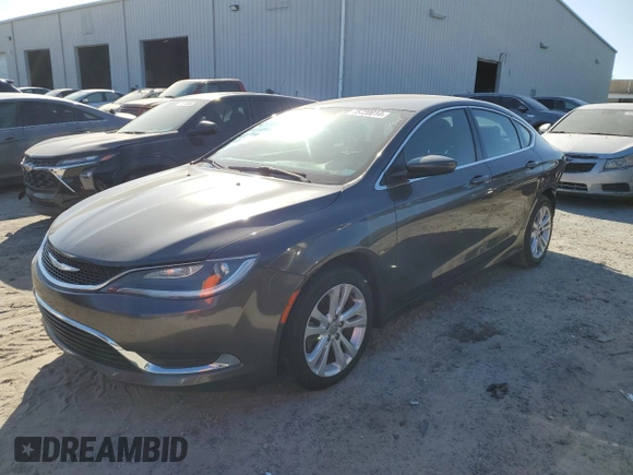 2015 Chrysler 200 Limited z VIN 1C3CCCAB0FN626301, wystawiony jako Copart lot #75720014 z przebiegiem 184 248 mil mil oraz Szkoda całkowita • Salvage title. Historia ofert i sprzedaży dostępna na DreamBid. Obrazek 1.