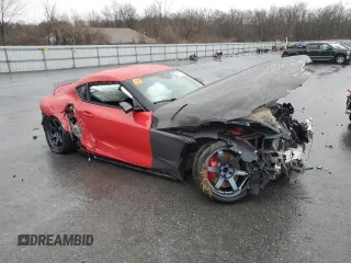 2021 Toyota GR Supra 3.0 with VIN WZ1DB0C05MW041509, listed as a Copart auction lot 48120035 with 0 mi miles and Salvage Title. Bid and sale history available at carsss.com. Image 4.