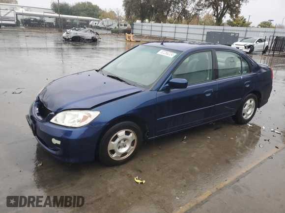 2005 Honda Civic with VIN JHMES96665S017945, listed as a Copart auction lot 82256224 with Not Provided miles and Salvage Title. Bid and sale history available at DreamBid. Image 1.