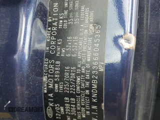 2006 Kia Sedona LX with VIN KNDMB233666045365, listed as a Copart auction lot 52853325 with 171,091 mi miles and Salvage Title. Bid and sale history available at carsss.com. Image 14.