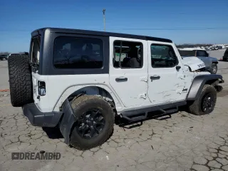 2020 Jeep Wrangler Unlimited Willys with VIN 1C4HJXDN4LW169762, listed as a Copart auction lot 48365065 with 34,823 mi miles and Salvage title. Bid and sale history available at DreamBid. Image 3.