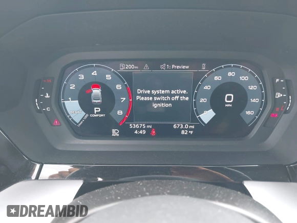 2023 Audi A3 Premium with VIN WAUAUDGY4PA101569, listed as a IAAI auction lot 42217506 with 53,675 mi miles and . Bid and sale history available at DreamBid. Image 7.