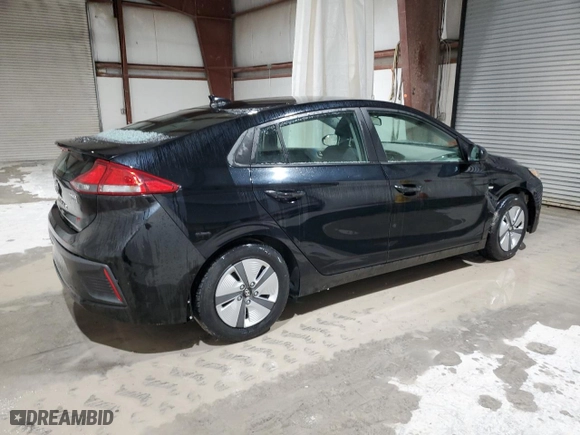 2017 Hyundai Ioniq Hybrid Blue with VIN KMHC65LC9HU024117, listed as a Copart auction lot 46491365 with NaN miles and Clean Title. Bid and sale history available at carsss.com. Image 3.