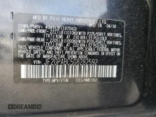 2016 Subaru Crosstrek Premium с VIN JF2GPABC5G8282592, выставлен на аукционе Copart как лот 57827765 с пробегом 50 114 миль миль и Списание • Salvage title. История ставок и продаж доступна на DreamBid. Изображение 13.