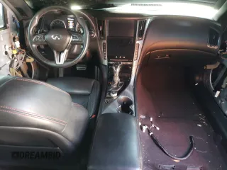 2019 Infiniti Q50 RED SPORT 400 with VIN JN1FV7AP9KM760846, listed as a Copart auction lot 46466525 with 54,485 mi miles and Salvage Title. Bid and sale history available at carsss.com. Image 8.