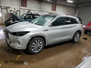 2019 Infiniti QX50 Essential with VIN 3PCAJ5M37KF128971, listed as a Copart auction lot 49388565 with 74,931 mi miles and Salvage Title. Bid and sale history available at DreamBid. Image 1.