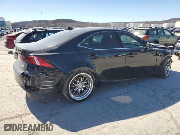 2016 Lexus IS with VIN JTHBE1D2XG5024667, listed as a Copart auction lot 46713745 with 115,178 mi miles and Salvage Title. Bid and sale history available at carsss.com. Image 3.