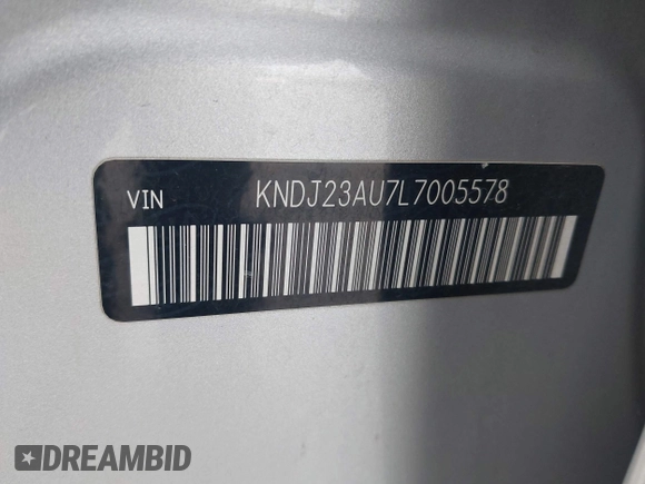 2020 Kia Soul LX with VIN KNDJ23AU7L7005578, listed as a IAAI auction lot 42074848 with 162,185 mi miles. Bid and sale history available at carsss.com. Image 9.