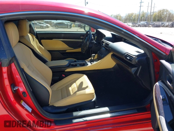 2016 Lexus RC 300 F Sport with VIN JTHSM5BCXG5001041, listed as a IAAI auction lot 41800718 with 86,523 mi miles and . Bid and sale history available at DreamBid. Image 5.