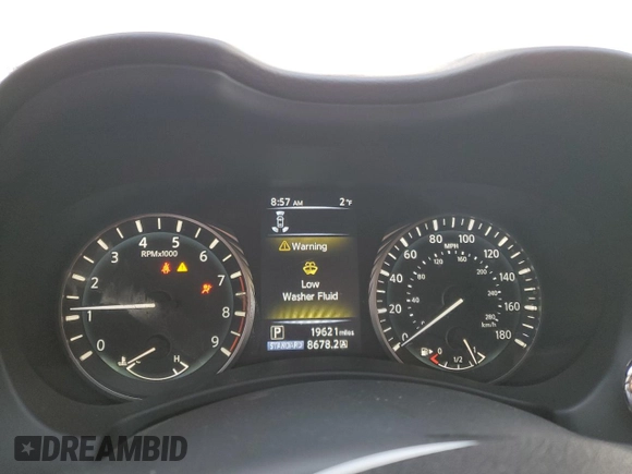 2023 Infiniti Q50 Luxe with VIN JN1EV7BR8PM541976, listed as a Copart auction lot 45134995 with 19,621 mi miles and Salvage title. Bid and sale history available at DreamBid. Image 9.