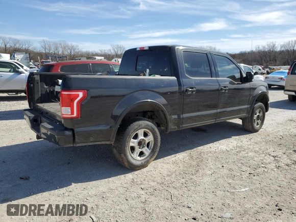 2015 Ford F-150 XLT with VIN 1FTEW1EFXFKD15991, listed as a Copart auction lot 55333551 with 0 mi miles and Salvage Title. Bid and sale history available at carsss.com. Image 3.